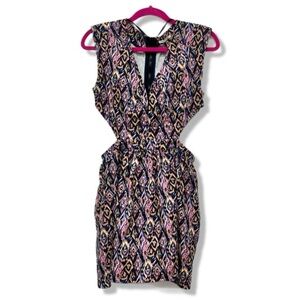 Fun Multi Print Mini Cut Out Summer Dress